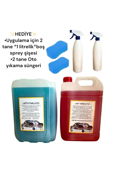 Şimal otokimya market Araba Temizlik Seti/ Oto Bakım Seti Lastik Parlatıcı Jant Temizleyici 5lt *hediyeli*