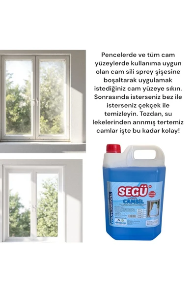 SEGÜ Cam sil/ oto cam silme suyu parfümlü 5 litre - 3