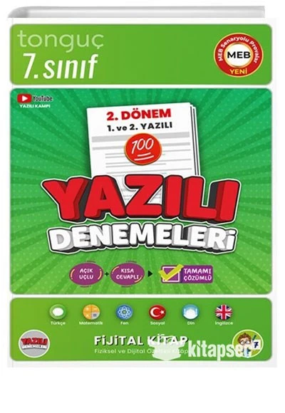 7. Sınıf Yazılı Denemeleri 2. Dönem 1 ve 2. Yazılı Tonguç Akademi