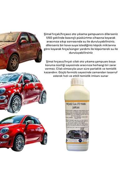 Şimal otokimya market Cilalı Oto Yıkama Şampuanı 1lt - 2