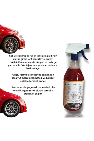 Şimal otokimya market Demir Tozu Temizleyici/ Jant Temizleyici 1 Litre Sprey - 3