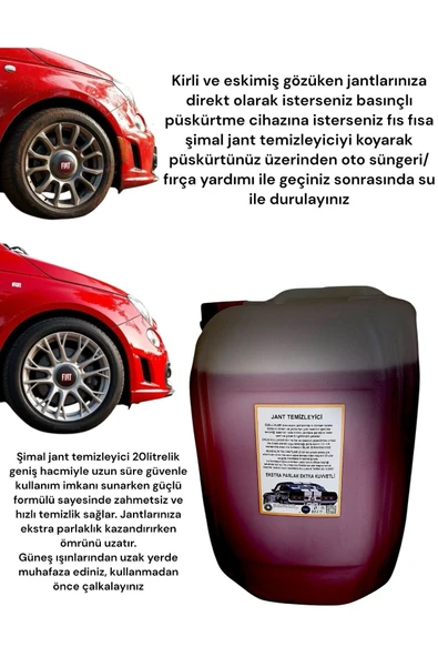 Şimal otokimya market Jant Temizleyici/ Demir Tozu Temizleyici 20 Lt - 2