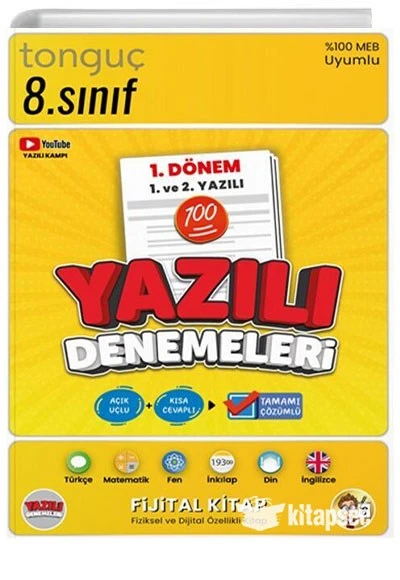 8. Sınıf Yazılı Denemeleri 1. Dönem 1 ve 2. Yazılı Tonguç Akademi