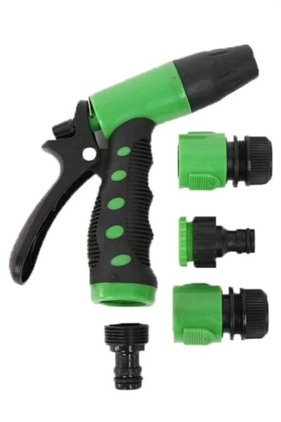 BUFFER® 2 Fonksiyonlu 5li Bahçe Tarla Otomatik Sulama Tabancası Seti Hortum Bağlantısı Aparatı - 5