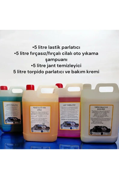 Şimal otokimya market 4'lü Araba Temi̇zleme Seti̇/oto Bakim Seti̇ 5lt