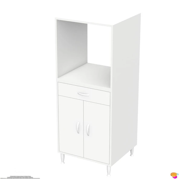 Modilayn BELEK Ankastre Dolap (60x152.3x56 cm): 1 çekmece, 2 kapak, 2 göz raflı kullanışlı tasarım - 8