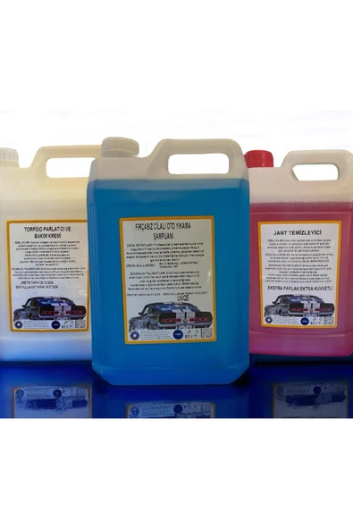 Şimal otokimya market 3'lü Araba Temizleme Seti/oto Bakım Seti 5 Lt