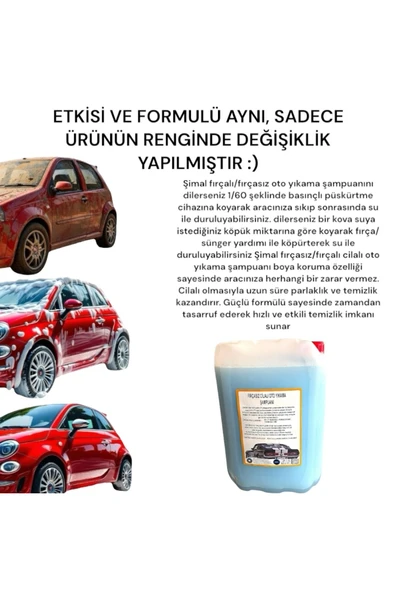 Şimal otokimya market Cilalı Oto Yıkama Şampuanı Eko-mavi 5lt - 2