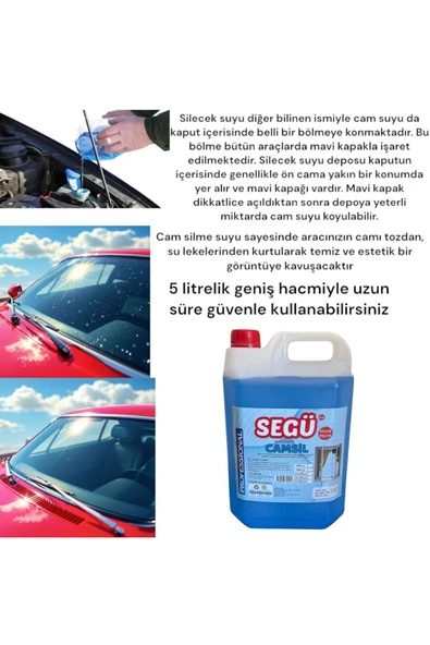 SEGÜ PARFÜMLÜ CAMSİL/ OTO CAM SUYU 5 LİTRE+ 1 LİTRE SPREY - 3