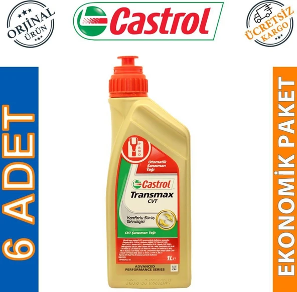 Castrol Transmax Cvt Otomatik Cvt Şanzıman Yağı 6 x 1 L