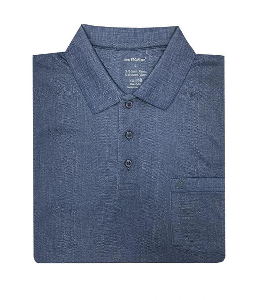 Ercan Yakalı Klasik Fit Kısa Kol Erkek Tişört 7342 - 2