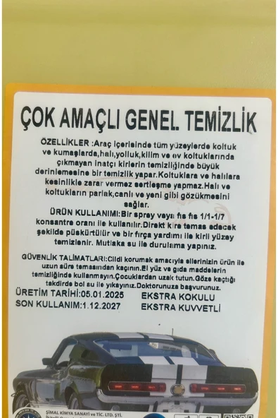 Şimal otokimya market Çok Amaçlı Genel Temizleyici 5lt - 3