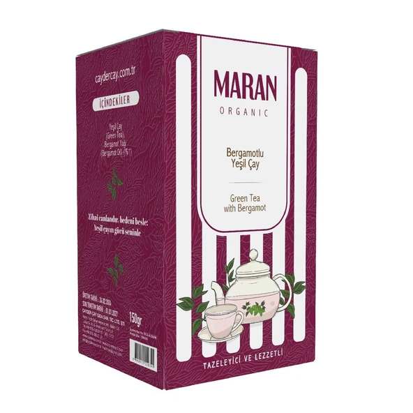 Bergamotlu Yeşil Çay 150 Gr ürün görseli