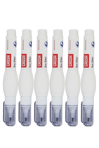 Kalem Daksil 6 Adet Cassa Sıvı Düzeltme Kalemi Tükenmez Pilot Kalem Mürekkep Kapatıcı Silici Örtücü Yazı Düzeltici ürün görseli 1