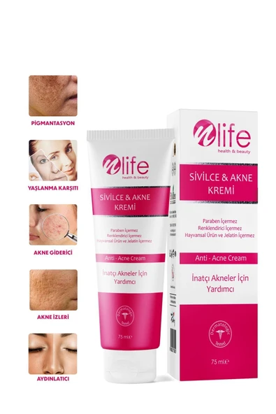 NLİFE SİVİLCE VE AKNE KARŞITI YÜZ BAKIM KREMİ KOMPLE ONARIM TÜM CİLTLER 75 ML - 4