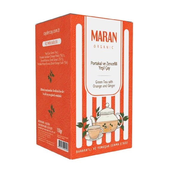 Portakallı ve Zencefilli Yeşil Çay 150Gr ürün görseli