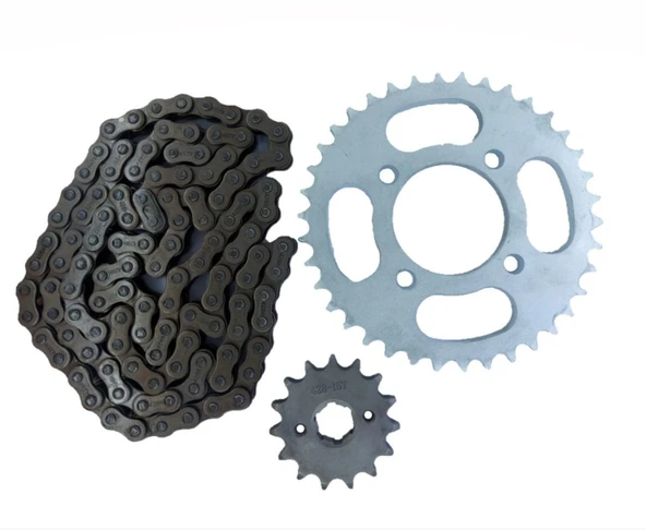 Algaride   Motorsiklet drıft 15T /38T 428 X 116L ön arka dişli zincir set 54720