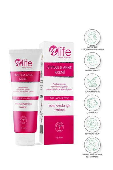 NLİFE SİVİLCE VE AKNE KARŞITI YÜZ BAKIM KREMİ KOMPLE ONARIM TÜM CİLTLER 75 ML - 5