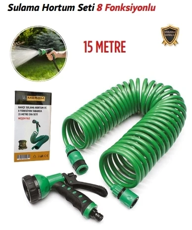Meşem Sulama Hortum Seti 8 Fonksiyonlu 15 Metre 8 Fonksiyon 963