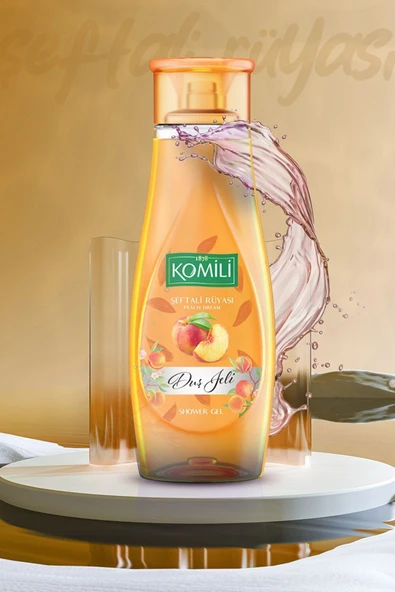 Komili Şeftali Rüyası Vegan Duş Jeli 4'lü Set - Şeftali Ve Yaz Meyveleri Kokulu - 4 X 500 ML - Resim 4