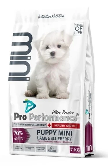 Pro Performance Premium Hipoalerjenik Kuzu Etli ve Yaban Mersinli Küçük Irk Yavru Köpek Maması 7 Kg