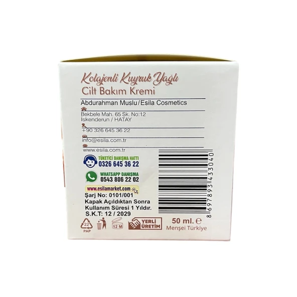 Kolejenli Kuyruk Yağlı cilt bakım Kremi 50 ml, Esila - 3