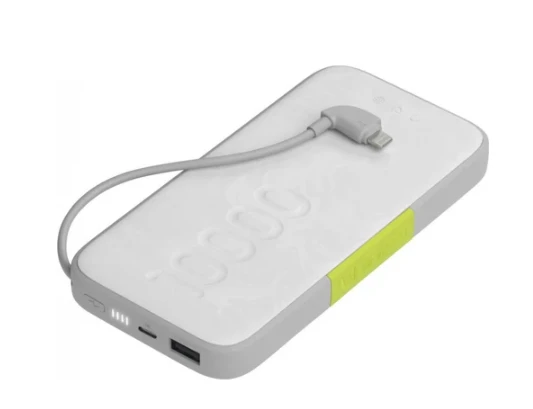 InfinityLab InstantGo Beyaz 10000 mAh Lightning Kablolu Hızlı Şarj Powerbank