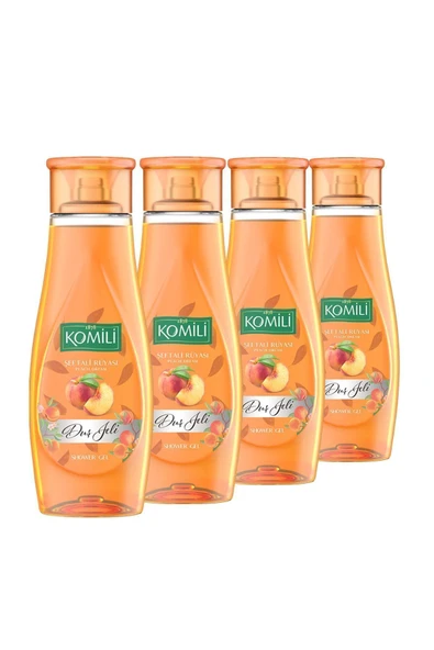 Komili Şeftali Rüyası Vegan Duş Jeli 4'lü Set - Şeftali Ve Yaz Meyveleri Kokulu - 4 X 500 ML - Resim 2