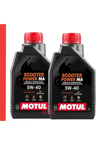 Motul Scooter Power 5W-40 4T Motosiklet Motor Yağı – 3 x 1 Litre | %100 Sentetik | Güncel Ürün - 2
