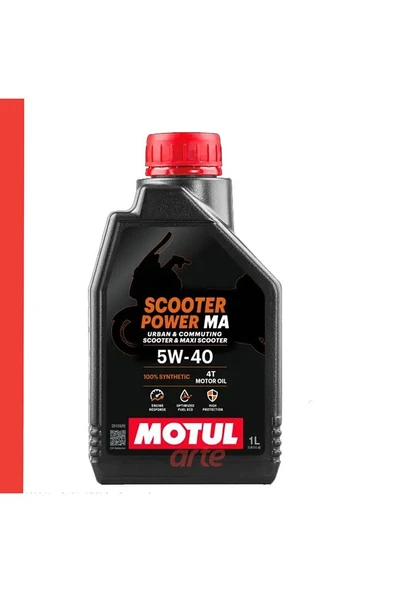 Motul Scooter Power 5W-40 4T Motosiklet Motor Yağı – 1 Litre | %100 Sentetik | Güncel Ürün | - 3