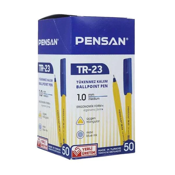 Pensan TR-23 Tükenmez Kalem Mavi 50'li