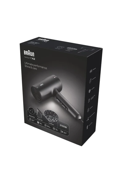 Brhd425e Hd4.2 Iontec Difüzörlü Saç Kurutma Makinesi, 2 Başlıklı, 2100w - 2