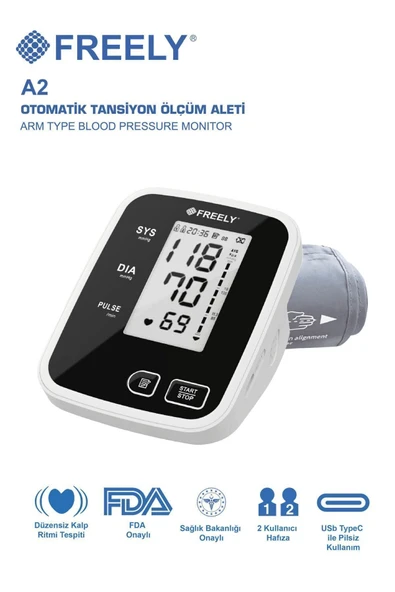 Freely A2 Koldan Dijital Tansiyon Aleti