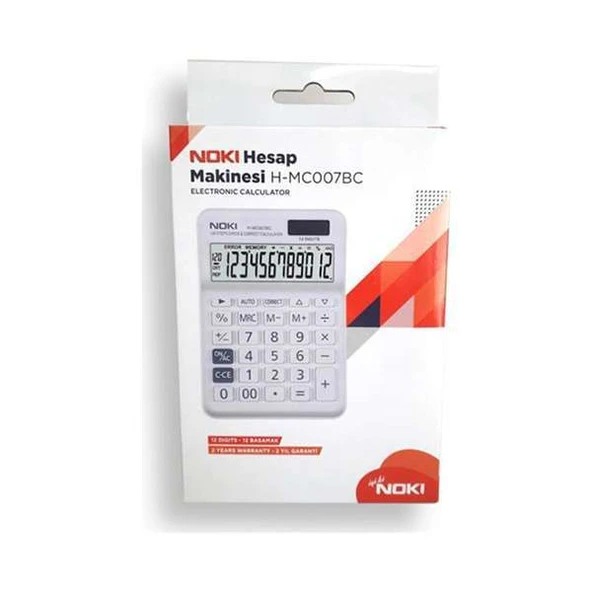 Noki Hesap Makinesi Beyaz H-MC007BN - 2