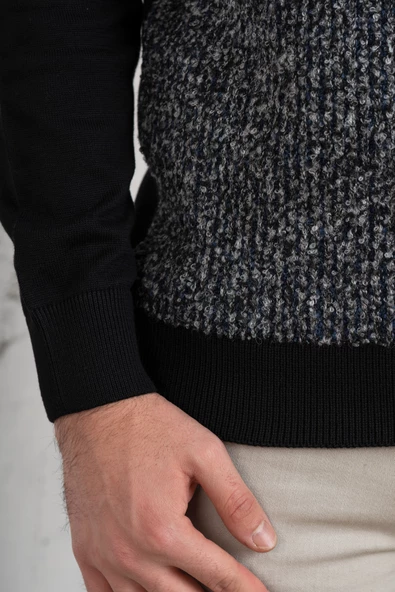 NEHİR BY FARUK ÜLKER SIFIR YAKA REGULAR FİT ERKEK TRİKO KAZAK - 6