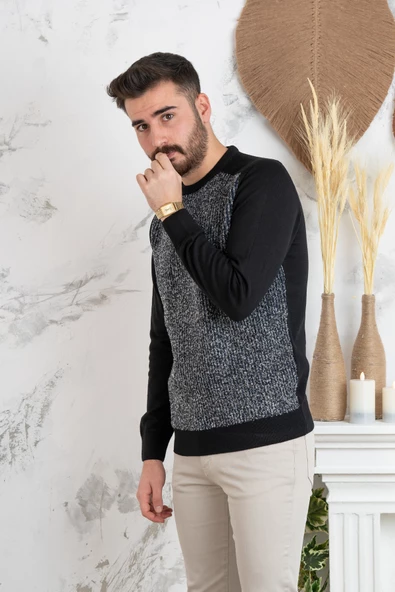 NEHİR BY FARUK ÜLKER SIFIR YAKA REGULAR FİT ERKEK TRİKO KAZAK - 3