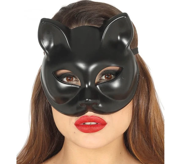 Siyah Renk Lüks Kedi Maskesi - 2