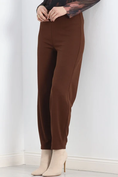 Pensli Geniş Kesim Pantolon Acıkahve - 3