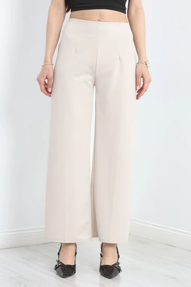 Krep Palazzo Pantolon Taş1