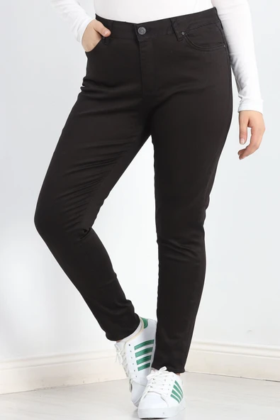 Kot Pantolon Battal Beden Siyah1 - Resim 6