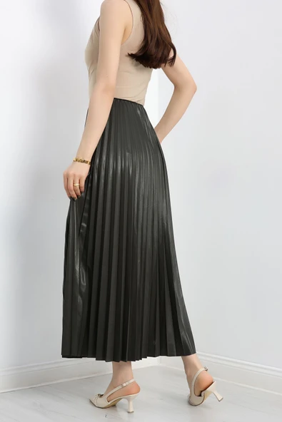 Pileli Etek Haki - 6