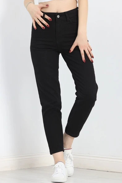 Mom Boyfriend Jeans Siyah - 4
