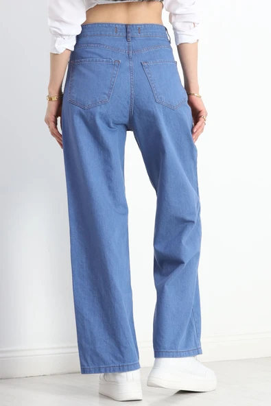 Palazzo Kot Pantolon Açıkmavi1 - Resim 7