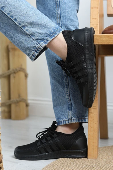 Günlük Spor Ayakkabı Siyah1 - Resim 5