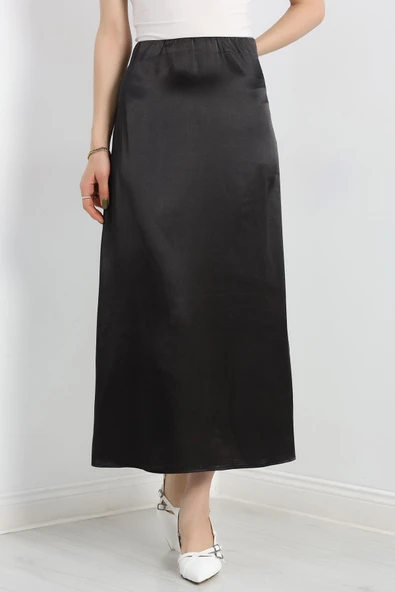 Uzun Saten Etek Siyah
