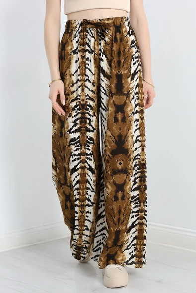 Desenli Dokuma Pantolon Kahvesarı ürün görseli 1