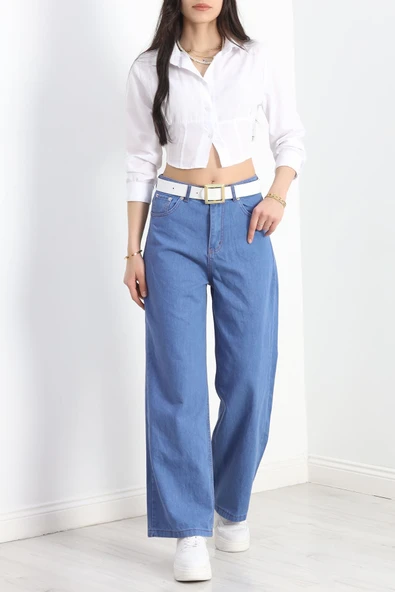 Palazzo Kot Pantolon Açıkmavi1 - Resim 3