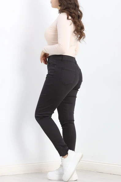 Kot Pantolon Battal Beden Koyufüme - Resim 4