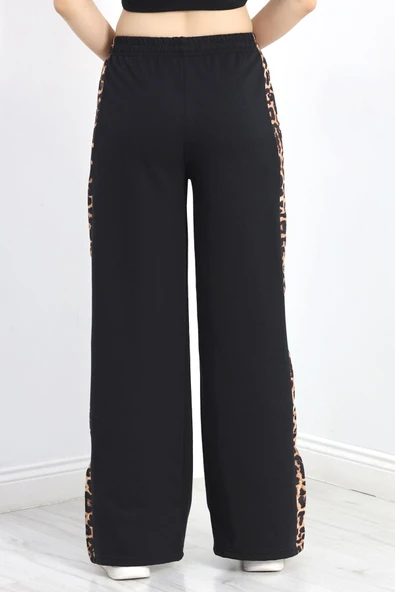 Yırtmaçlı Şeritli 2 İplik Eşofman Altı Siyah - 2