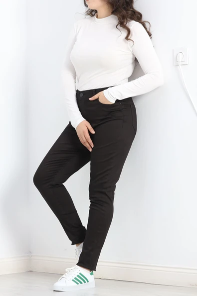 Kot Pantolon Battal Beden Siyah1 - Resim 4